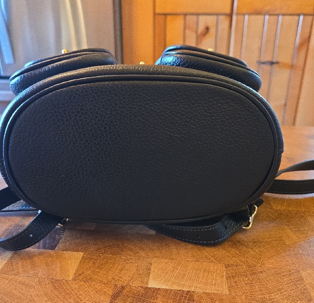 Coach Black Pebbled Leather Mini Backpack with Gold Hardware - Picture 8 of 10